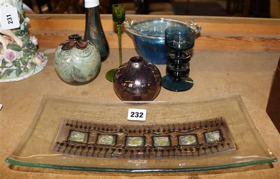 Collection of mixed signed art glass